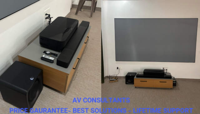 epson lS800 projector & es screen