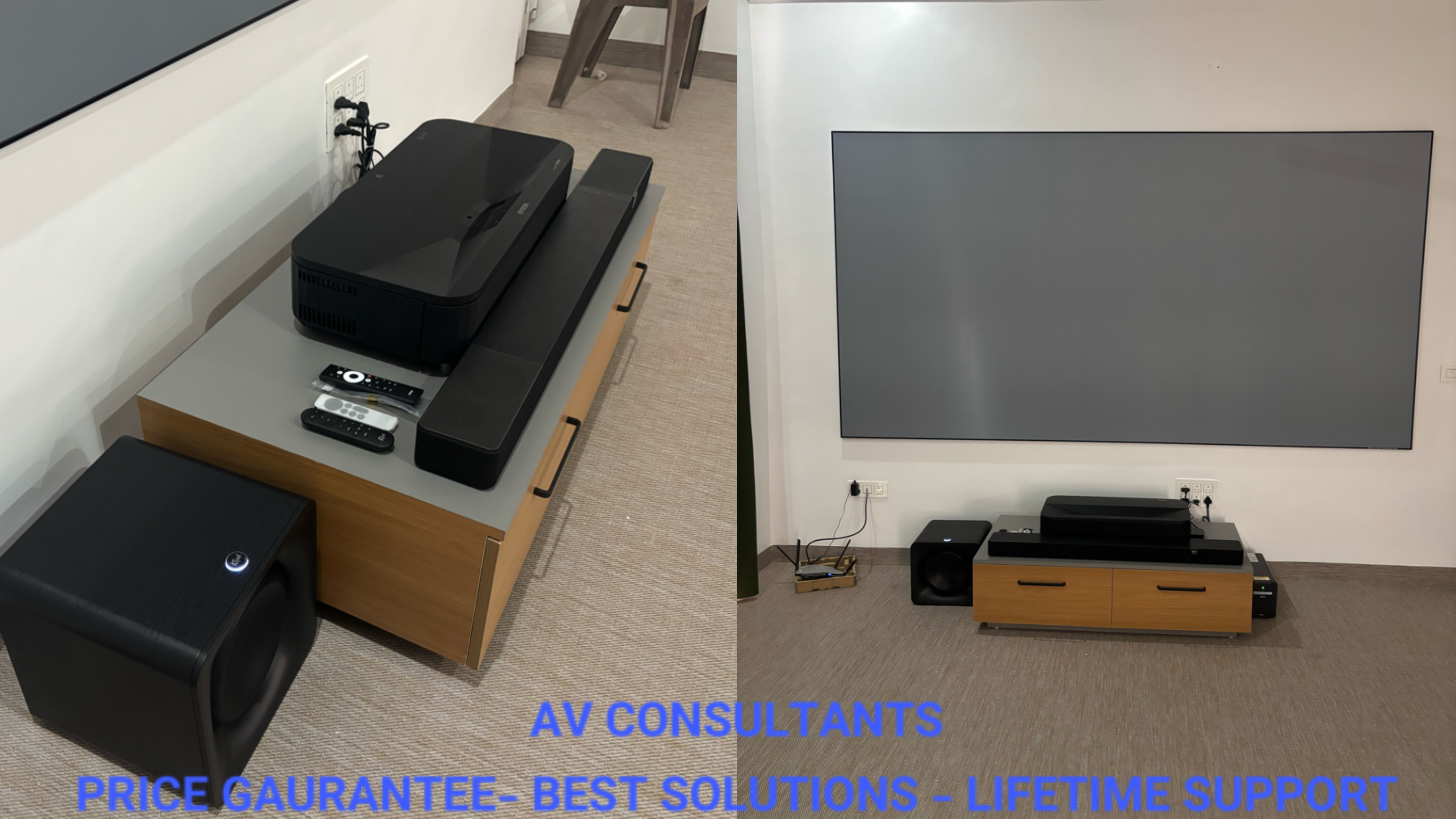epson lS800 projector & es screen