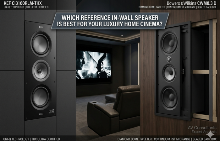 KEF Ci3160RLM-THX vs Bowers & Wilkins CWM8.3 D: Which Reference In-Wall Speaker Is Best for a Luxury Home Cinema?